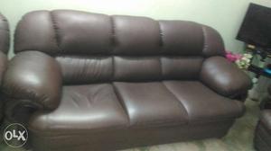 Zuari brand Brown colour sofa set 2 single and 1