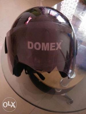 Black Domex Half Face Helmet