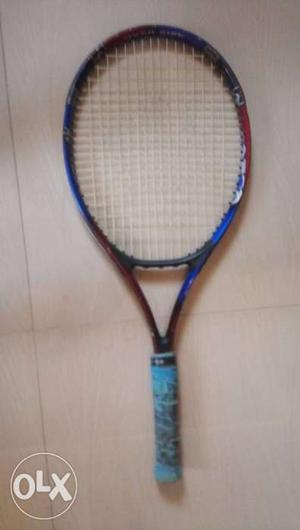 Blue And Red Tennis Racket