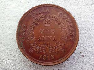 East India company (ONE ANNA COIN)  Weight:-