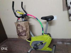 Gray fit stationary cycle. seat adjustment plus