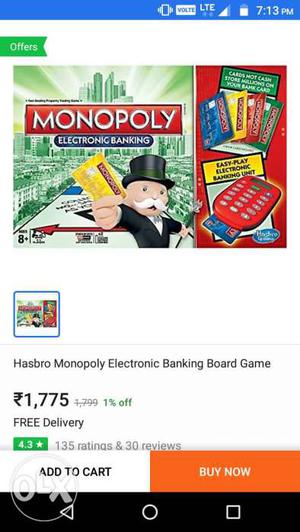 Hasbro Monopoly Electronic Banking Board Game Screenshoit