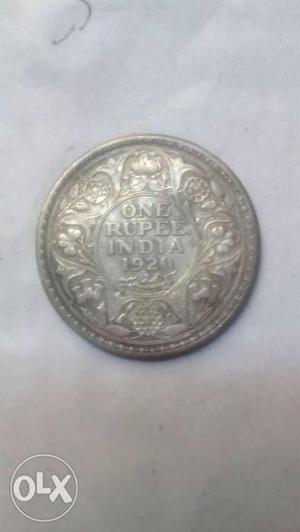 One rupee silver coin()