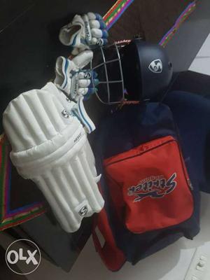 Orange And Black Striter Bag with cricket kit