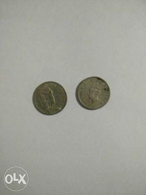  Quarter Rupee Coin of George VI King Emperor