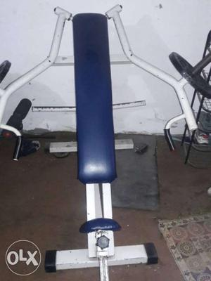 White And Blue Exercise Equipment