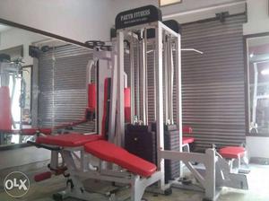 White And Red Gym Equipment