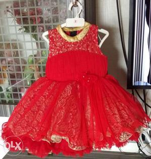 1 year baby fluffy party wear frock