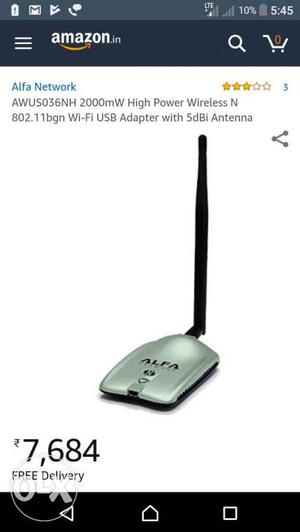 AWUS036NH mW High Power Wireless N bgn Wi-Fi USB