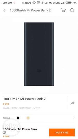 Black mAh Power Bank 2i Screenshot
