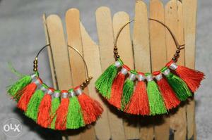 Indian flag earrings for 26th jan special