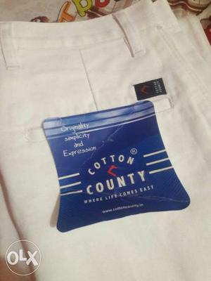 Latest 28 size new White Cotton County Dress Pants