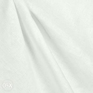 Linen shirting fabric, white