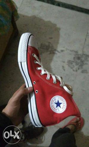 New Converse 100% Genuine red shoes Sneakers