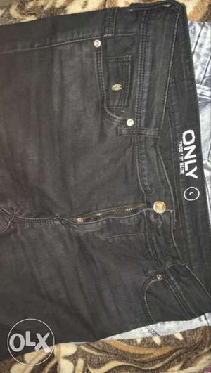 ONLY women Size-30 Black Denim Jeans