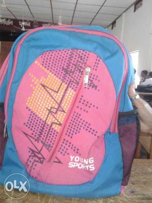 Pink And Blue Young Sports Backpack