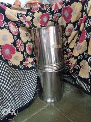 Two Stainless Steel Pails