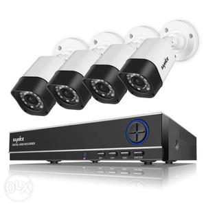5-piece White And Black Security System Set