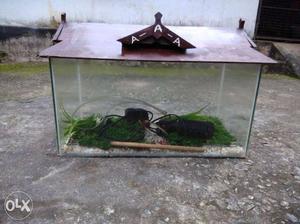 Fish tank for sale with air filter amd roof
