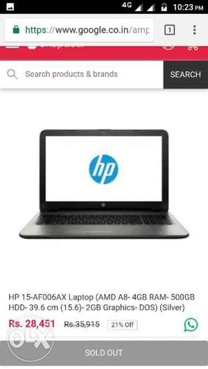 Hp one year old with 2gb graphic card 4gb ram
