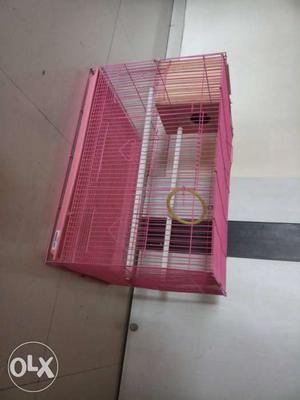 New pink metal cage with breeding box only /-