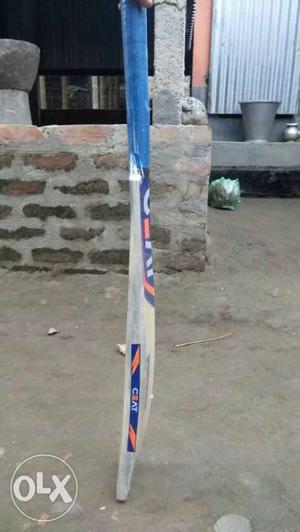 Brown And Blue Wooden Bat