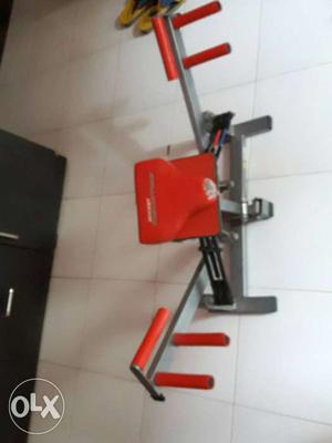 Red And Gray Gym Equipment
