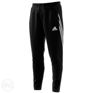 Black And White Adidas Drawstring Track Pants