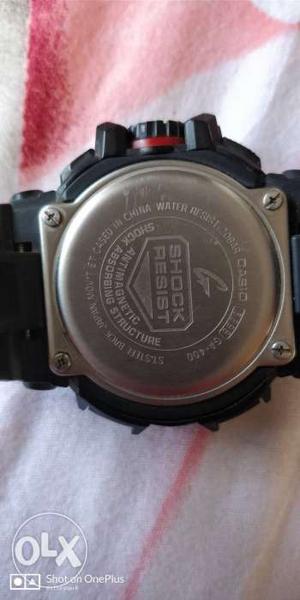 Casio G shock Round Black Digital Watch With Black Strap