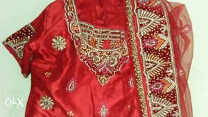 New Branded Wedding Red langha No use