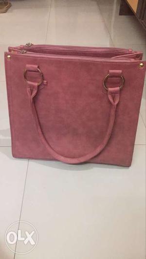 New pink Leather Tote Bag...
