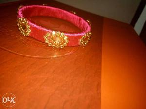 Pink And Brown Thread Bracelet