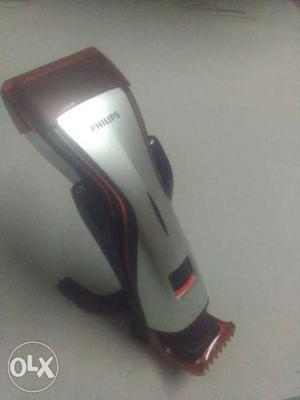 Silver And Red Philips Hair n beard stylish Trimmer and