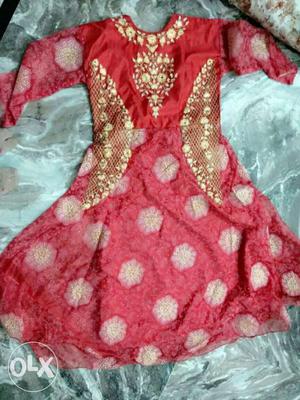 Unused beautiful red colour elegant long gown.
