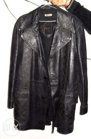 Winter pure leather jacket