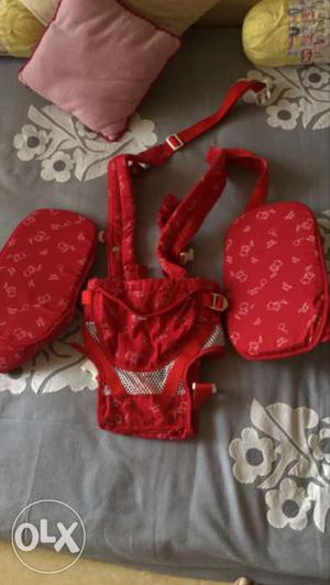 Baby's Red Carrier With Pads