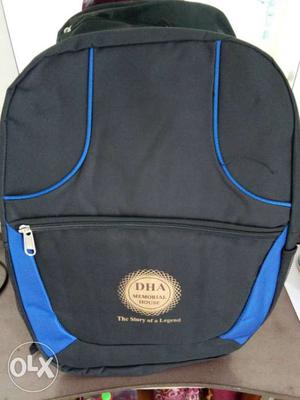 Black And Blue DHA Backpack. Brand new, unused