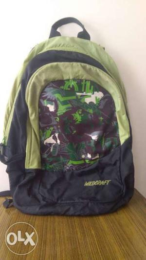 Black And Green Wildcraft Backpack