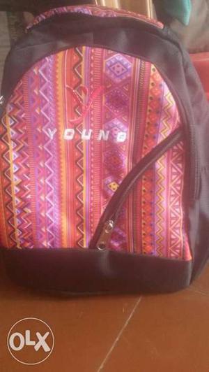 Black And Pink Ydun Backpack