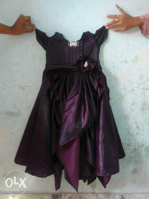 Designer chocolate colour frock for 3 to 4years