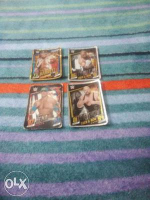 Four Wrestler Trading Cards