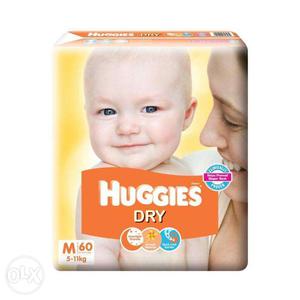 Huggies New Dry Medium Size Diapers (60 Counts) No