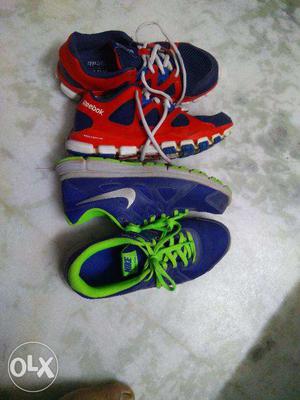 Kids Shoe - Used- 2 Pairs Of Nike and Reebok