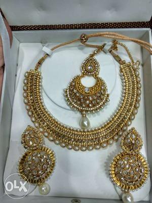 Kundan Necklace 3 months old..with tikka nd