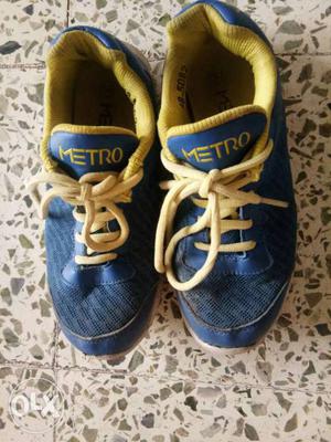 Metro Brand Blue Kids shoes, hardly used, 34 size