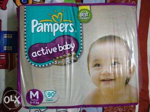 New Pamper Active baby 90pcs Medium Size Diapers at 699 only