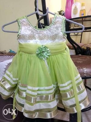 New like party dress for 1 year baby girl. Used