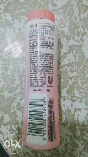 Pink And White Labeled Plastic Bottle