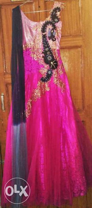 Pink brand new party wear with dupatta...