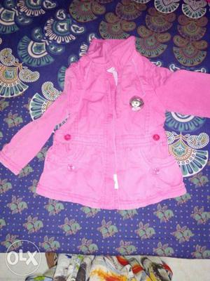 Pink colour jacket for 2-3 years girl